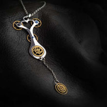 Load image into Gallery viewer, Steampunk pendant made of silver, vintage watch parts-Jewellery-Claymango.com