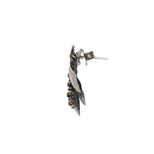 Load image into Gallery viewer, Honey bee earings - 92.5 Sterling Silver, Brass globules-Jewellery-Claymango.com