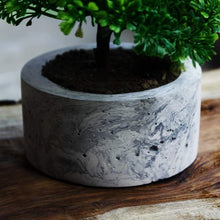 Load image into Gallery viewer, Paradox Round Black/White Cement Planter/Vase/Flower Pot/for Home Garden Office and Balcony Decoration-Home Décor-Claymango.com
