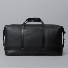 Load image into Gallery viewer, black leather travel bag for women
