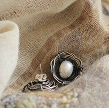 Load image into Gallery viewer, Maahi Nest Studs - 92.5 Sterling Silver-Jewellery-Claymango.com

