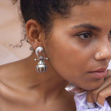 Load image into Gallery viewer, Trishul jhumka - 92.5 Sterling Silver-Jewellery-Claymango.com