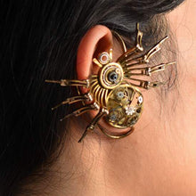 Load image into Gallery viewer, Uniqe Articulated silver ear cuff / Ring -Spider bite-Jewellery-Claymango.com