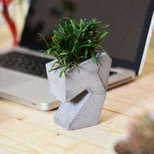 Load image into Gallery viewer, Cavity concrete geometrical concrete planter for table top /office desk / living room / console table-Home Décor-Claymango.com