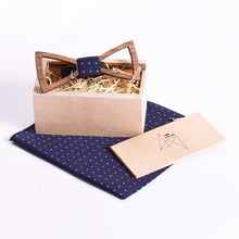 Load image into Gallery viewer, Best Man's Pick Light wood Bowtie Pocket Square - TFC1P06(universal)-Mens Accessories-Claymango.com