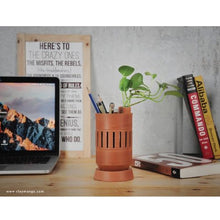 Load image into Gallery viewer, ASANA - Unique Handmade Terracotta (clay) Table top Planter and penholder for your workstation.-Terracotta-Claymango.com