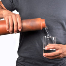 Load image into Gallery viewer, Set of 4 - HandmadeTerracotta Earthen Clay Bottle - 800ml with wooden lid and cork-Terracotta-Claymango.com