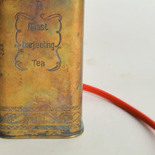 Load image into Gallery viewer, VINTAGE BRASS OLD DARJEELING TEA BOX LAMP(long)- 1 Pc only-Lamp-Claymango.com