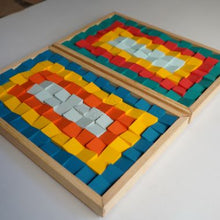 Load image into Gallery viewer, Set of Two Frames abstract colour Modern Wooden pixel Wall sculpture.-Home Décor-Claymango.com