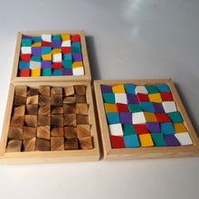 Load image into Gallery viewer, Set of Three Frames Burning and multicolour Modern Wooden pixel Wall sculpture.-Home Décor-Claymango.com