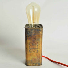 Load image into Gallery viewer, VINTAGE BRASS OLD DARJEELING TEA BOX LAMP(long)- 1 Pc only-Lamp-Claymango.com