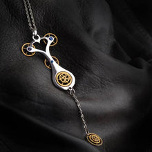 Load image into Gallery viewer, Steampunk pendant made of silver, vintage watch parts-Jewellery-Claymango.com