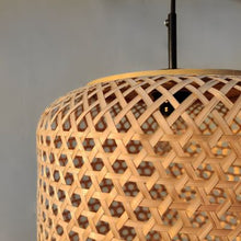 Load image into Gallery viewer, Cyclic Jumbo(Star) - Unique handmade Woven Hanging Pendant Light, Natural/Bamboo Pendant Light for Home restaurants and offices.(Size: 16" * 13" )-Lamps-Claymango.com
