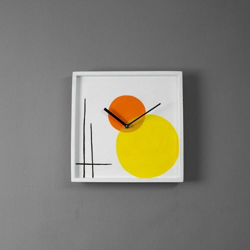 Concrete Square Wall Clock White 1 -Bahuaas Collection-Home Décor-Claymango.com