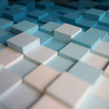 Load image into Gallery viewer, Deep Sea Gradient colour Modern Wooden pixel Wall sculpture.-Home Décor-Claymango.com