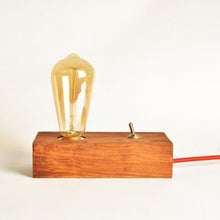 Load image into Gallery viewer, Wood Lamp With Toggle Switch +Edison Bulb-Lamp-Claymango.com