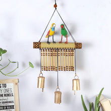 Load image into Gallery viewer, Two birds on bamboo and bell-Home Décor-Claymango.com