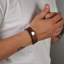 Load image into Gallery viewer, Minimal genuine leather wrist bands - set of 2 (black+ Brown)-Mens Accessories-Claymango.com