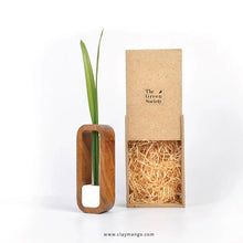 Load image into Gallery viewer, Minima Wood and Marble table top/wall hanging planter.-Home Décor-Claymango.com