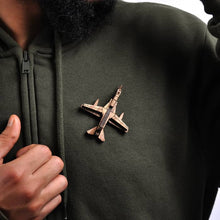 Load image into Gallery viewer, MIKOYAN MIG-27 Wooden Brooch -Mens Accessories-Claymango.com