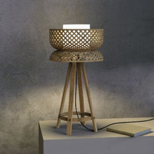 Load image into Gallery viewer, Lotus Table Lamp-Bamboo-Claymango.com