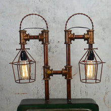 Load image into Gallery viewer, Twin armed Industrial iron Lamp for Office,Studio,Home-Lamp-Claymango.com