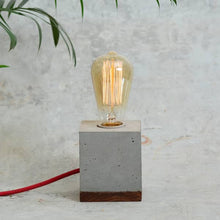 Load image into Gallery viewer, Rectangular Pillar concrete Tabletop Lamp with light intensity Dimmer-Lamp-Claymango.com