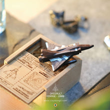 Load image into Gallery viewer, DASSAULT MIRAGE Mother of Pearl Wooden Brooch -from Fighter jet collectible series