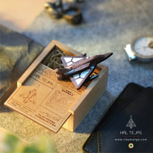 Load image into Gallery viewer, HAL TEJAS Mother of Pearl Wooden Brooch -from Fighter jet collectible series