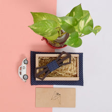 Load image into Gallery viewer, Divided geo blue dot Pocket Square - TFC1P12-Mens Accessories-Claymango.com