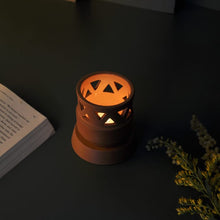 Load image into Gallery viewer, SAMARA handcrafted terracotta Tealight lamp (minimal & Contemporary) for your study table, dining table, side table from Festive collection-Terracotta-Claymango.com