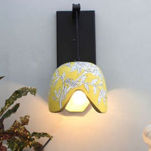 Load image into Gallery viewer, Yellow Pastel traditional Art Wall Lamp-Lamp-Claymango.com