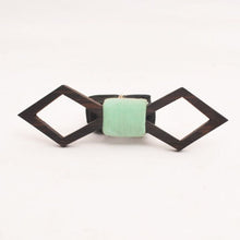 Load image into Gallery viewer, Unisex Dark wood triangular cut wooden bowtie - CLM003-Mens Accessories-Claymango.com