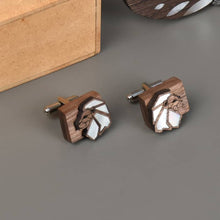 Load image into Gallery viewer, Lion mother of pearl inlaid handcrafted cufflinks-Mens Accessories-Claymango.com