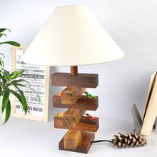 Load image into Gallery viewer, Table lamp cross woods with birds and shade-Lamp-Claymango.com
