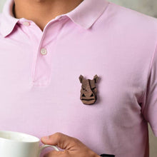 Load image into Gallery viewer, Rhino_ My Spirit Animal Collection - Brooch-Mens Accessories-Claymango.com