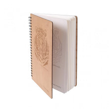 Load image into Gallery viewer, Tiger -wooden laser engraved wire bound handcrafted notebook-Paper &amp; Stationary-Claymango.com
