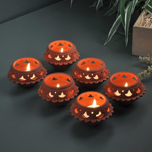 Load image into Gallery viewer, DVI - Set of 6 - Handcrafted terracotta Tealight lamp for your study table, dining table, side table from Festive collection - Festive + All season ( 6 tealight candles also included)-Terracotta-Claymango.com