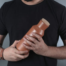 Load image into Gallery viewer, Stupa Flak - Minimal & Sleek HandmadeTerracotta earthen Jug/Clay Pitcher for your Home/Office/Dinning and Table top - 800 ml-Terracotta-Claymango.com