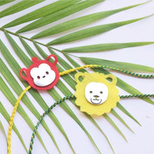 Load image into Gallery viewer, Kids Rakhi - Set of 2 - Monkey &amp; Lion - The Animal Collection-Festival-Claymango.com

