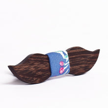 Load image into Gallery viewer, updated Small moustache Blue Floral Bowtie - TFC1P13-Mens Accessories-Claymango.com
