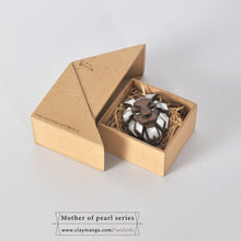 Load image into Gallery viewer, Lion Brooch from Mother of Pearl series - 16 hand inlaid MOP jewels.-Mens Accessories-Claymango.com