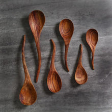 Load image into Gallery viewer, Sperm spoon collection - Set of 6 wooden serving spoons-Kitchen Accessories-Claymango.com