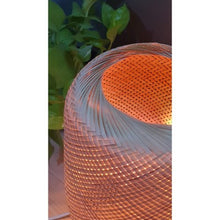 Load image into Gallery viewer, Manuka - Unique Hand Woven Table Top Bamboo Lamp Shade with Stand, Natural/Bamboo Table Top lamp for Home restaurants and offices.-Lamps-Claymango.com