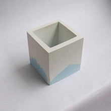 Load image into Gallery viewer, Paradox Rectangle Light Blue Cement Planter/Vase/Flower Pot/Home and Garden Decor-Home Décor-Claymango.com