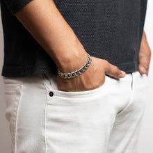 Load image into Gallery viewer, CUBAN CHAIN BRACELET - 10mm - SATIN SILVER
