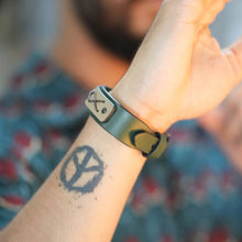 Load image into Gallery viewer, Kubek - Criss-Cross genuine leather wrist bands - Set of 3 (black+ Brown+ Olive)