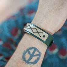 Load image into Gallery viewer, Kubek - Criss-Cross genuine leather wrist bands - Set of 3 (black+ Brown+ Olive)