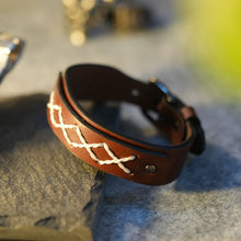 Load image into Gallery viewer, Kubek - Criss-Cross genuine leather wrist bands
