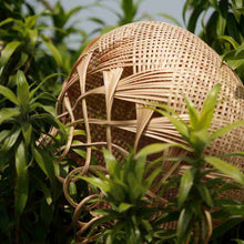 Load image into Gallery viewer, Jelly Regular - Unique handmade Woven Hanging Pendant Light, Natural/Bamboo Pendant Light for Home restaurants and offices.(Size: 14" * 14" )